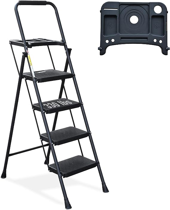 4-Step-Ladder-HBTower-Folding-Step-Stool-with-Tool-Platform