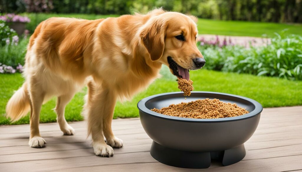 slow feeder elevated dog bowl