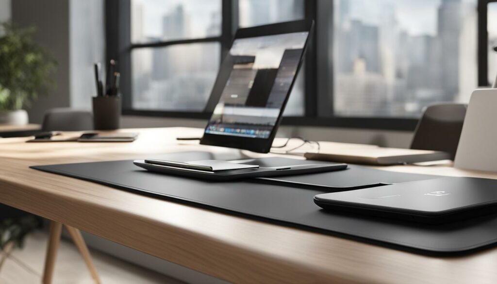 Fast wireless charging desk mat image