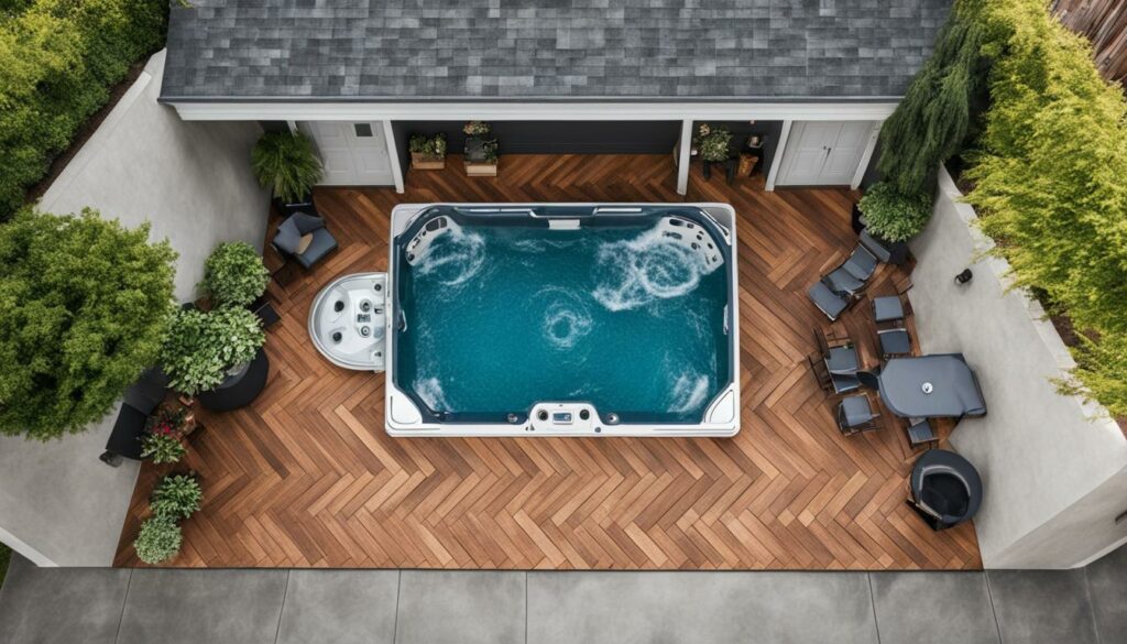 flooring for hot tub in garage